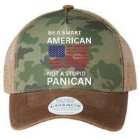 Funny Be A Smart American Not A Stupid Panican Legacy Tie Dye Trucker Hat
