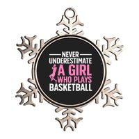 Funny Basketball Art For Basketball Player Metallic Star Ornament