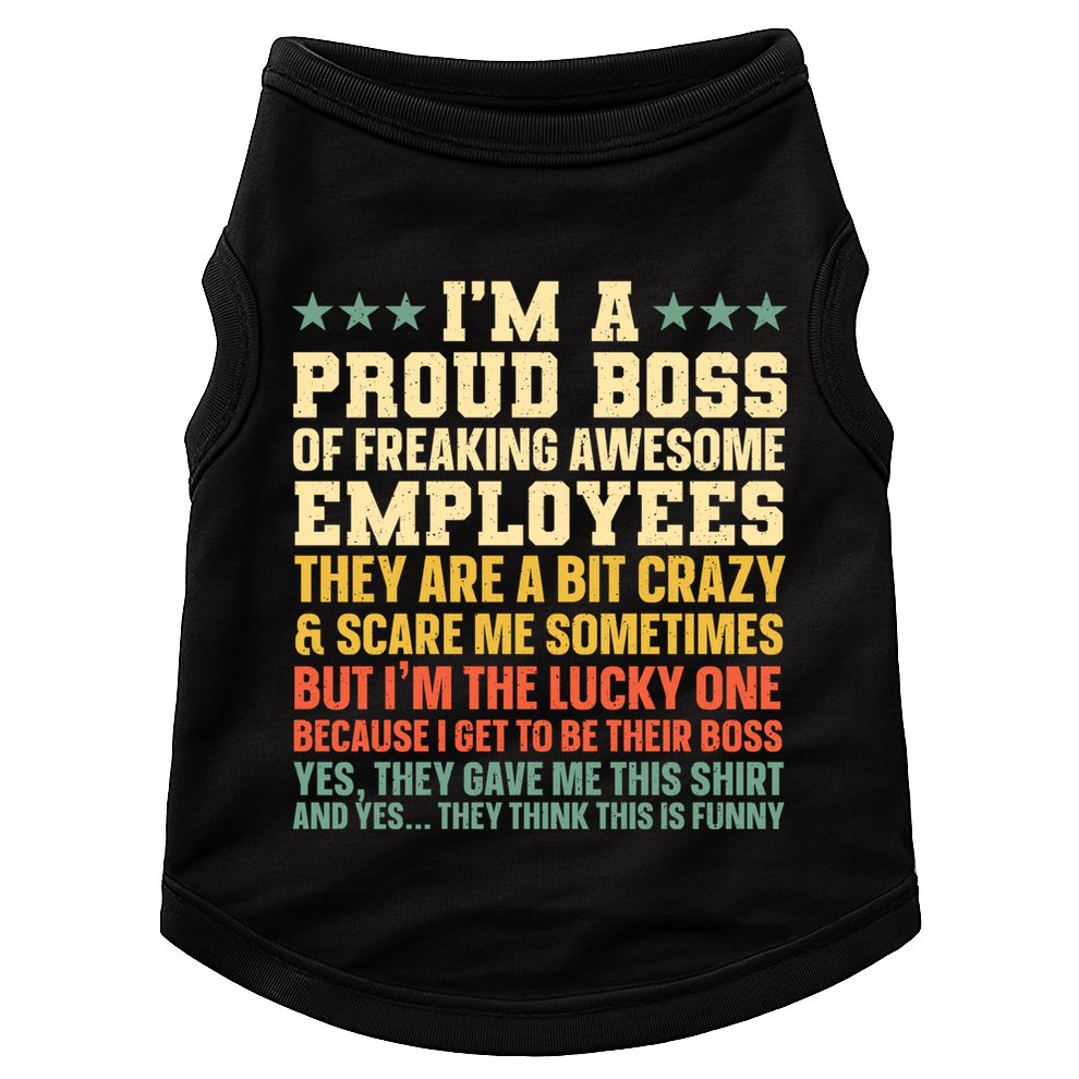 Funny Boss Art Dad Mom Boss Appreciation Day Cute Gift Doggie Tank
