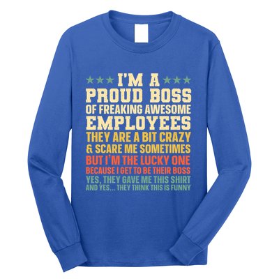 Funny Boss Art Dad Mom Boss Appreciation Day Cute Gift Long Sleeve Shirt