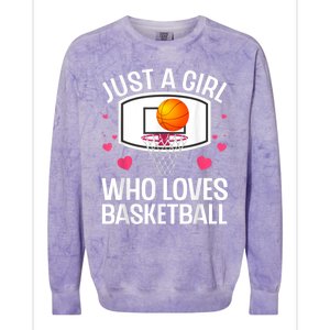 Funny Basketball Art For Women College Basketball Lover Colorblast Crewneck Sweatshirt