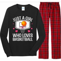 Funny Basketball Art For Women College Basketball Lover Long Sleeve Pajama Set