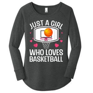 Funny Basketball Art For Women College Basketball Lover Women's Perfect Tri Tunic Long Sleeve Shirt