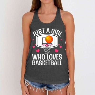 Funny Basketball Art For Women College Basketball Lover Women's Knotted Racerback Tank