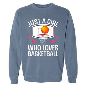 Funny Basketball Art For Women College Basketball Lover Garment-Dyed Sweatshirt