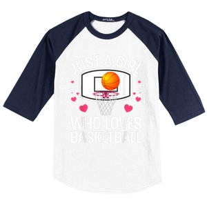 Funny Basketball Art For Women College Basketball Lover Baseball Sleeve Shirt