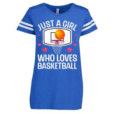 Funny Basketball Art For Women College Basketball Lover Enza Ladies Jersey Football T-Shirt