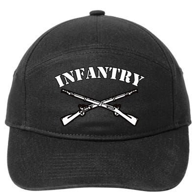 Fort Benning Army Infantry Crossed Rifles 7-Panel Snapback Hat