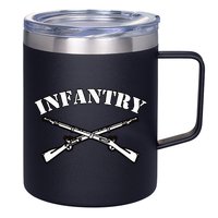 Fort Benning Army Infantry Crossed Rifles 12oz Stainless Steel Coffee Mug