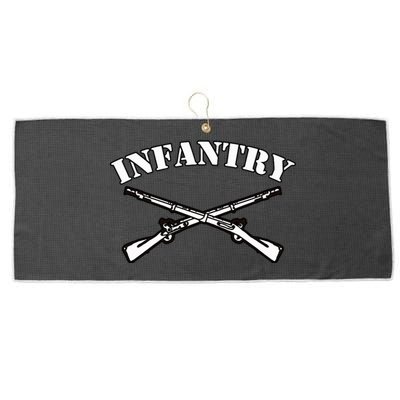 Fort Benning Army Infantry Crossed Rifles Large Microfiber Waffle Golf Towel