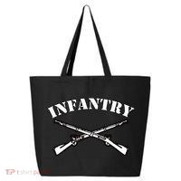 Fort Benning Army Infantry Crossed Rifles 25L Jumbo Tote