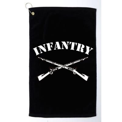 Fort Benning Army Infantry Crossed Rifles Platinum Collection Golf Towel