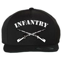 Fort Benning Army Infantry Crossed Rifles Wool Snapback Cap