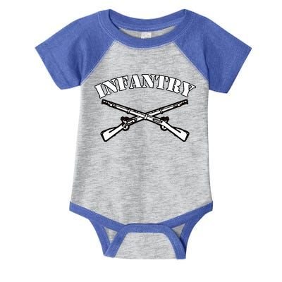 Fort Benning Army Infantry Crossed Rifles Infant Baby Jersey Bodysuit