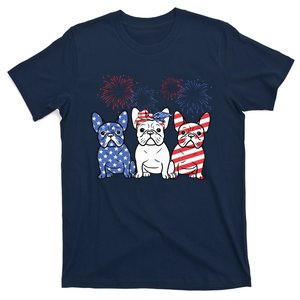 French Bulldog American Flag 4th Of July Independence Day T-Shirt