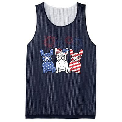 French Bulldog American Flag 4th Of July Independence Day Mesh Reversible Basketball Jersey Tank