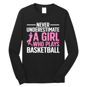 Funny Basketball Art For Teens Basketball Player Long Sleeve Shirt