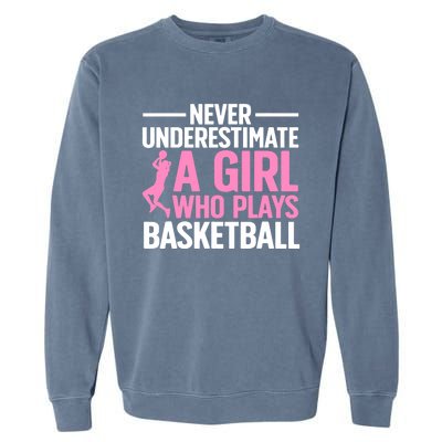 Funny Basketball Art For Teens Basketball Player Garment-Dyed Sweatshirt