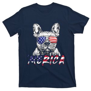 French Bulldog American USA Flag Merica 4th Of July Frenchie T-Shirt