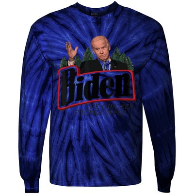 Funny Biden Anti Biden Fjb Funny Political Humor Quicker Fucker Upper Tie-Dye Long Sleeve Shirt