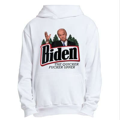 Funny Biden Anti Biden Fjb Funny Political Humor Quicker Fucker Upper Urban Pullover Hoodie