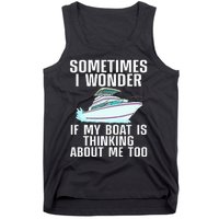 Funny Boat Art Boating Watercraft Boat Owner Tank Top