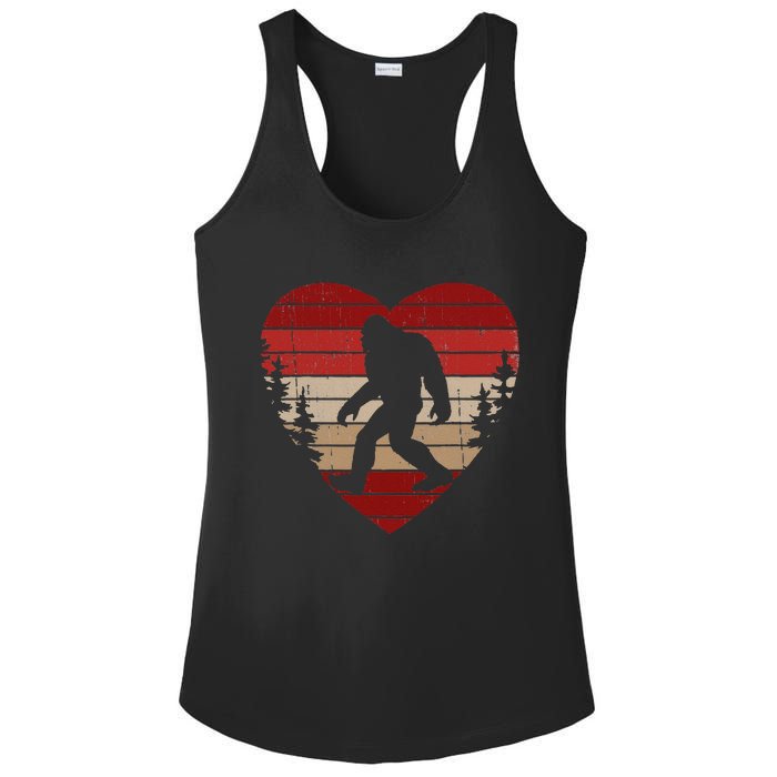 Funny Bigfoot Armwrestling Sasquatch Arm Wrestler Ladies PosiCharge Competitor Racerback Tank