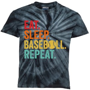 Funny Baseball Art Baseball Players Kids Tie-Dye T-Shirt