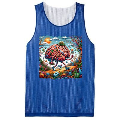 Funny Brain Adventure AlzheimerS Patients And Caregivers Cute Gift Mesh Reversible Basketball Jersey Tank