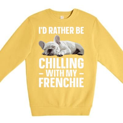 French Bulldog Art French Bulldog Frenchie Premium Crewneck Sweatshirt