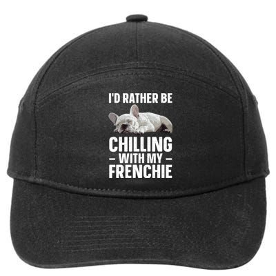 French Bulldog Art French Bulldog Frenchie 7-Panel Snapback Hat