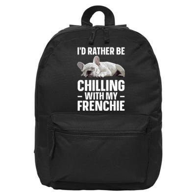 French Bulldog Art French Bulldog Frenchie 16 in Basic Backpack