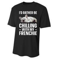 French Bulldog Art French Bulldog Frenchie Performance Sprint T-Shirt