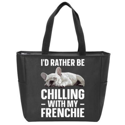 French Bulldog Art French Bulldog Frenchie Zip Tote Bag