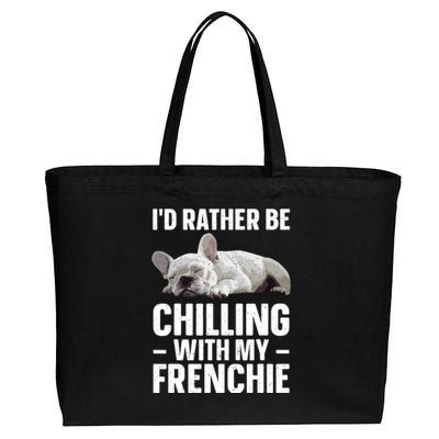 French Bulldog Art French Bulldog Frenchie Cotton Canvas Jumbo Tote