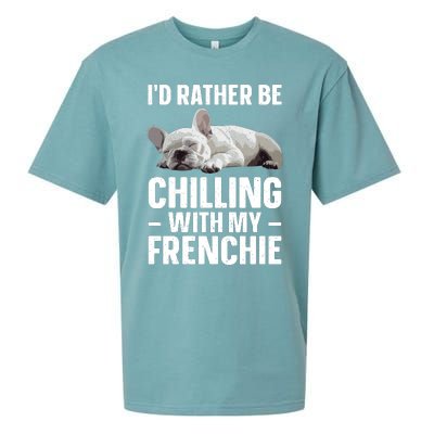 French Bulldog Art French Bulldog Frenchie Sueded Cloud Jersey T-Shirt