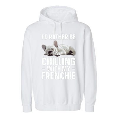 French Bulldog Art French Bulldog Frenchie Garment-Dyed Fleece Hoodie