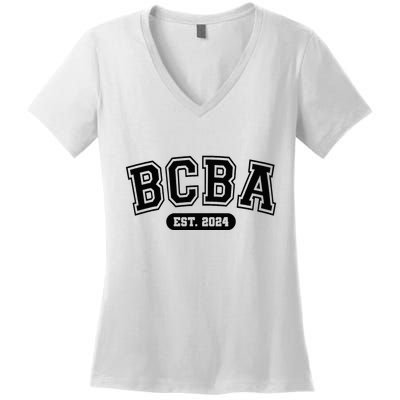Future Behavior Analyst Bcba In Progress Training Est 2024 Women's V-Neck T-Shirt