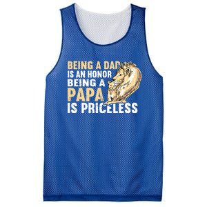 Father´s Being A Dad Is An Honor Being A Papa Is Priceless Gift Mesh Reversible Basketball Jersey Tank