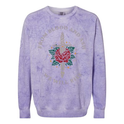 From Blood And Ash Sweatshirt We Will Rise Sweater Book Colorblast Crewneck Sweatshirt