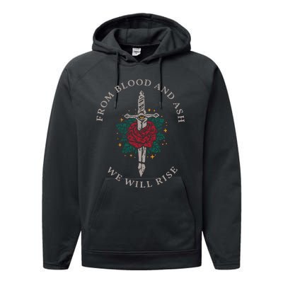 From Blood And Ash Sweatshirt We Will Rise Sweater Book Performance Fleece Hoodie