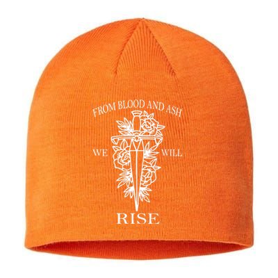 From Blood And Ash We Will Rise Sustainable Beanie