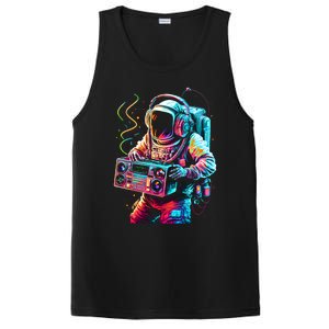 Funky Boombox Astronaut In Space Graphic And Teens Gift PosiCharge Competitor Tank