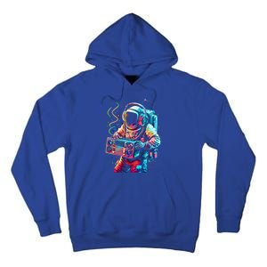 Funky Boombox Astronaut In Space Graphic And Teens Gift Tall Hoodie