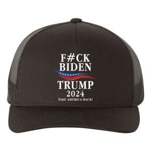 Fuck Biden American President Donald Trump 2024 Election US Flag Yupoong Adult 5-Panel Trucker Hat