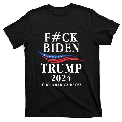 Fuck Biden American President Donald Trump 2024 Election US Flag T-Shirt