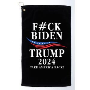 Fuck Biden American President Donald Trump 2024 Election US Flag Platinum Collection Golf Towel