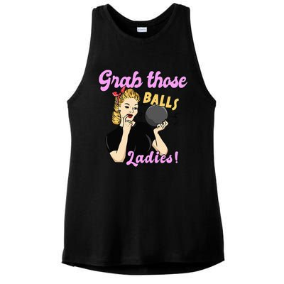 Funny Bowling Art For Bowler Ball Bowling Lover Ladies PosiCharge Tri-Blend Wicking Tank