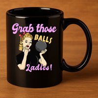 Funny Bowling Art For Bowler Ball Bowling Lover 11oz C Handle Ceramic Mug