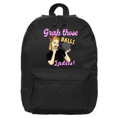 Funny Bowling Art For Bowler Ball Bowling Lover 16 in Basic Backpack